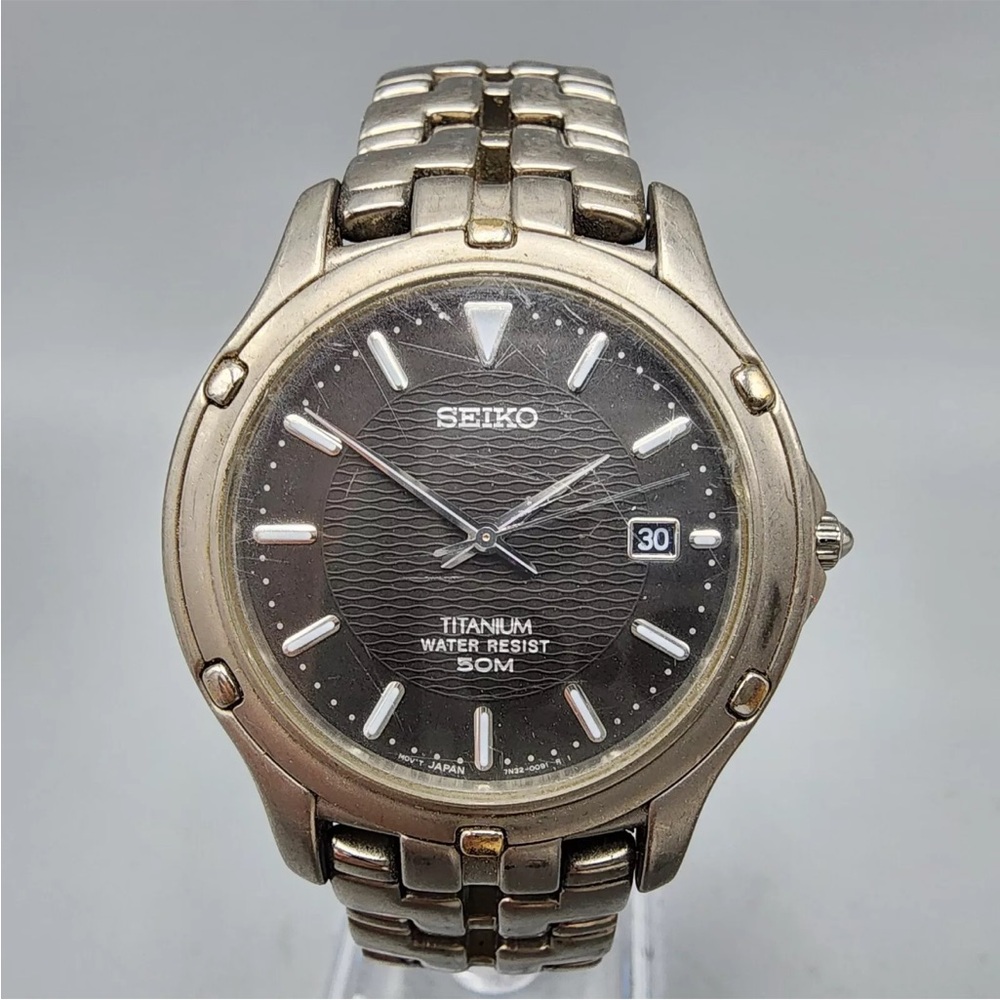 Seiko Titanium Water Resistant 5Om Japan Movement Men’s Watch